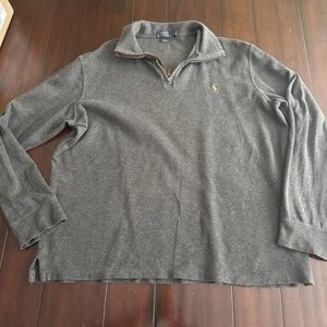 Polo Ralph Lauren Estate Rib 1/4 Zip Pullover Grey